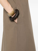 Langes Kleid aus Matteau-Baumwolle