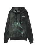 Felpa con cappuccio da skate con pittura scura Off White