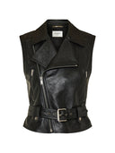 Saint Laurent Leder-Bikerweste