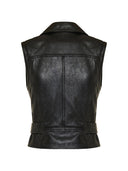 Saint Laurent Leder-Bikerweste