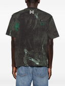 Off-White-T-Shirt mit dunkler Malerei