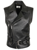 Saint Laurent Leder-Bikerweste