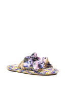 Zimmermann Carousel Linen Flat Sandals