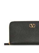 Valentino Garavani V Logo Signature Leather Wallet