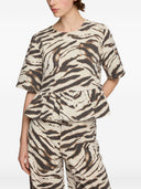 Ganni Zebra Print Organic Cotton Top