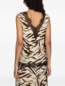 Ganni Zevra Print V Necked Top