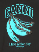 Ganni Printed Cotton T Shirt