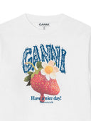 Ganni Printed Cotton T Shirt