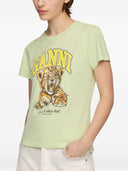 Ganni Printed Cotton T Shirt