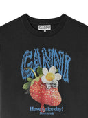 Ganni Printed Cotton T Shirt