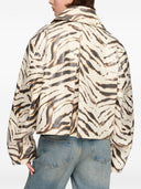 Ganni Zebra Print Cotton Blend Jacket