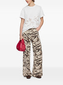 Ganni Zebra Print Denim Jeans