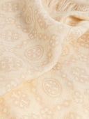 Tory Burch Monogram Wool And Silk Scarf