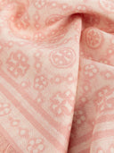 Tory Burch Monogram Wool And Silk Scarf