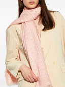 Tory Burch Monogram Wool And Silk Scarf