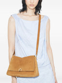 Tory Burch Charlie Suede Leather Shoulder Bag