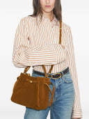Tory Burch Romy Suede Leather Bucket Bag