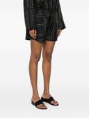 Toteme Pre Monogram Silk Pajama Shorts