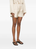 Toteme Pre Monogram Silk Pajama Shorts