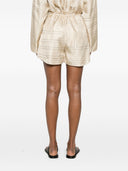 Toteme Pre Monogram Silk Pajama Shorts