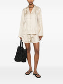 Toteme Pre Monogram Silk Pajama Shorts