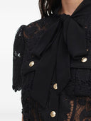 Self Portrait Tie Neck Lace Top