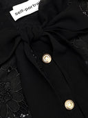 Self Portrait Tie Neck Lace Top