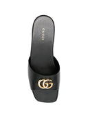 Gucci Gg Marmont Leather Flat Sandals