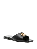 Gucci Gg Marmont Leather Flat Sandals