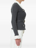 Self Portrait Belted Ribbed Cardigan