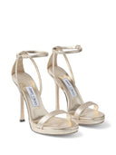 Jimmy Choo Moza Leather Heel Sandals