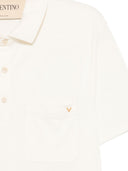 Valentino V Gold Cotton Polo Shirt