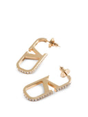 Valentino Garavani V Logo Signature Strass Earrings