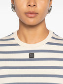 Tory Burch Striped Cotton T Shirt