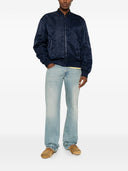 Valentino V Gold Nylon Bomber Jacket