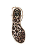 Rene' Caovilla Diana Leather Flat Sandals