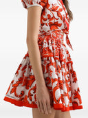 Dolce & Gabbana Maiolica Print Cotton Skirt