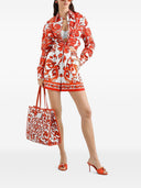Dolce & Gabbana Maiolica Print Cotton Shirt