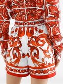 Dolce & Gabbana Maiolica Print Cotton Shorts