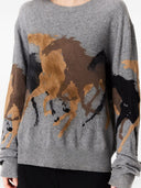 Stella Mc Cartney Racing Horses Wool Jumper