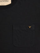 Valentino V Gold Cotton T Shirt