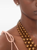 Valentino Garavani V Logo Signature Strass Pearl Earrings