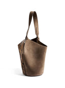 Khaite Lotus Mini Leather Bucket Bag