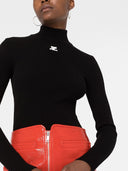 Courreges Re Edition Logo Turtle Neck Sweater