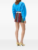 Versace Striped Denim Skirt
