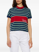 Versace Striped Cotton T Shirt