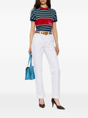 Versace Striped Cotton T Shirt