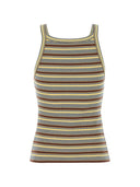 Fendi Striped Cotton Tank Top