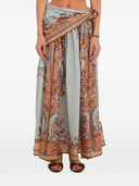 Zimmermann Aster Printed Silk Skirt