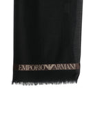 Emporio Armani Logo Wool Blend Scarf